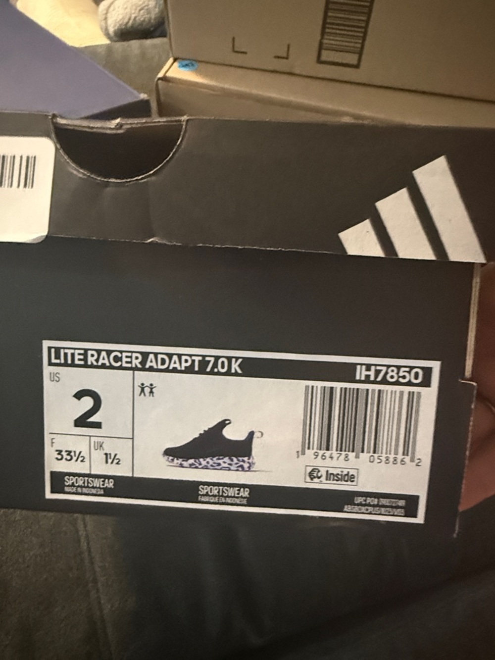 Adidas Lite Racer Adapt 7.0 Sneaker- Kids’ - Picture 7 of 7